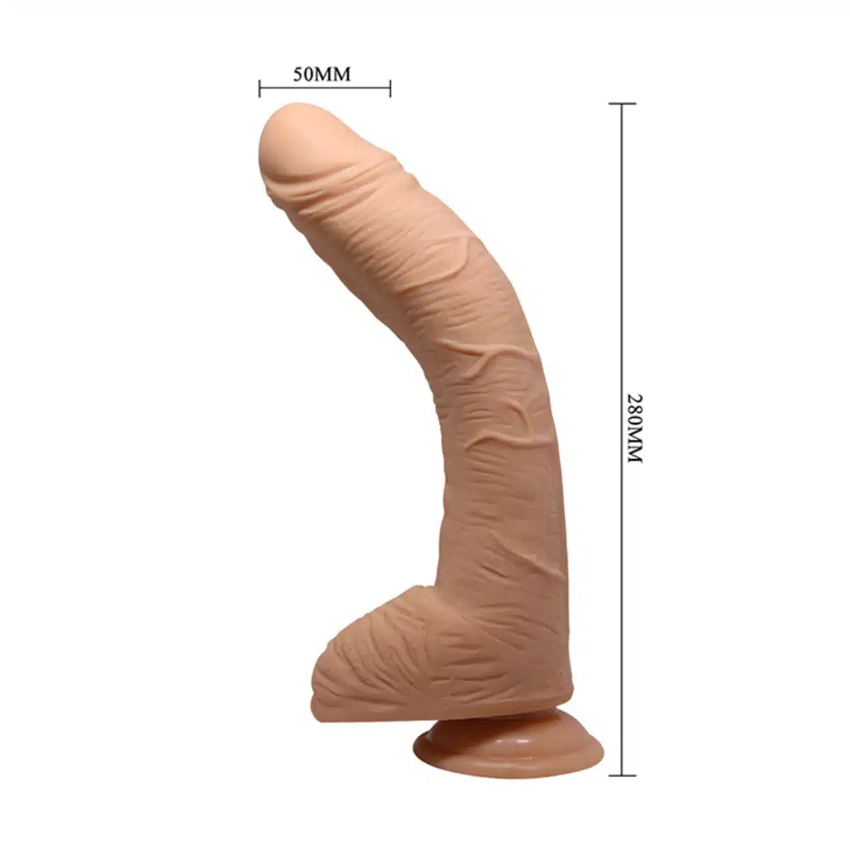 Dildo Alex Ultra Realista 11” | Suave, Flexible y con Succión