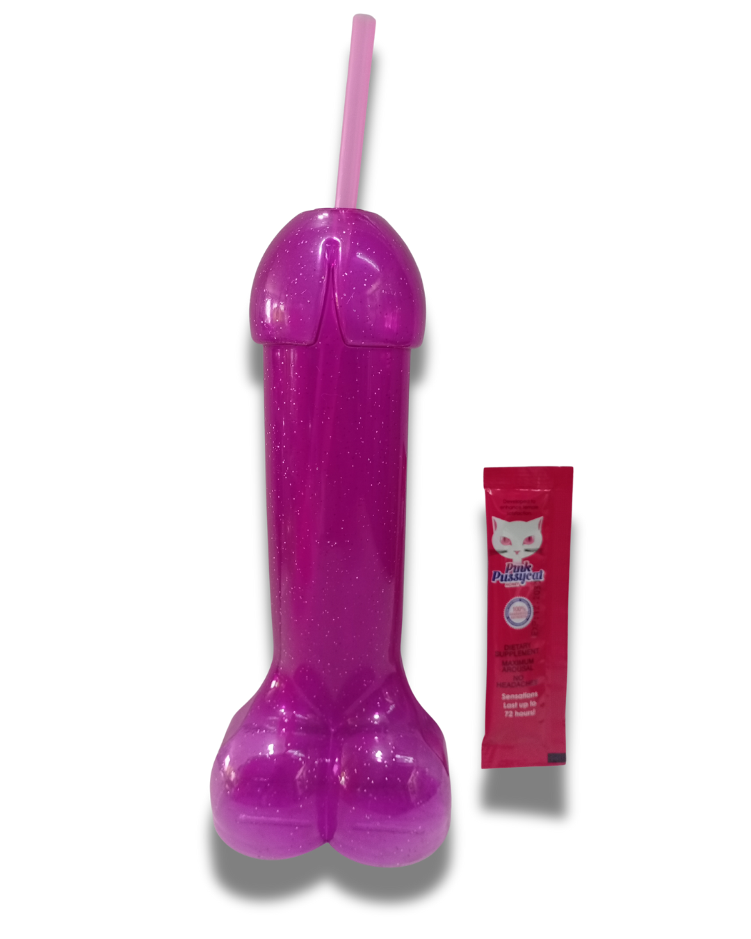 Kit Femenino Vaso Divertido con Miel Afrodisiaca | Pink Pussycat o American Royal Honey | Sexshop México