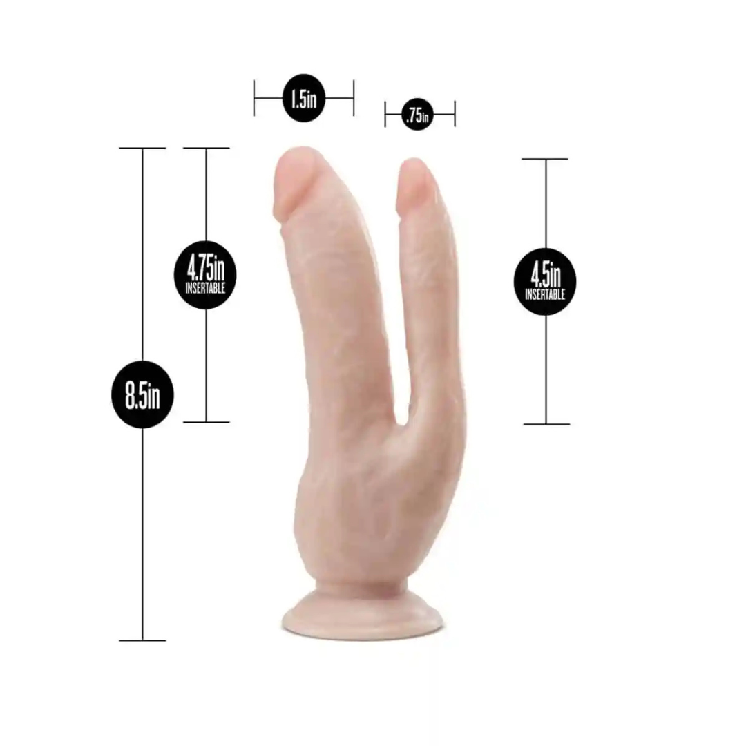 Dildo Realista Doble Cabeza 8″ | Base de Ventosa + Arnés Compatible