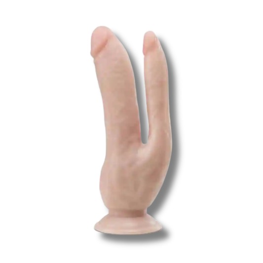 Dildo Realista Doble Cabeza 8″ | Base de Ventosa + Arnés Compatible