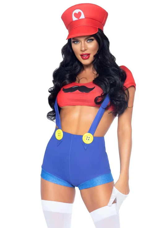 Disfraz Mario Bros Sexy Unisex 3 Piezas | Disfraz Erótico para Juegos de Rol y Cosplay – Sex Shop México