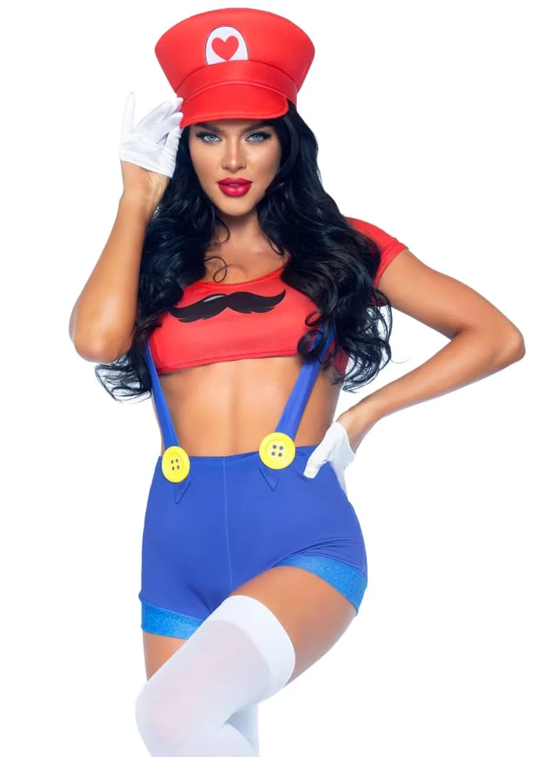 Disfraz Mario Bros Sexy Unisex 3 Piezas | Disfraz Erótico para Juegos de Rol y Cosplay – Sex Shop México