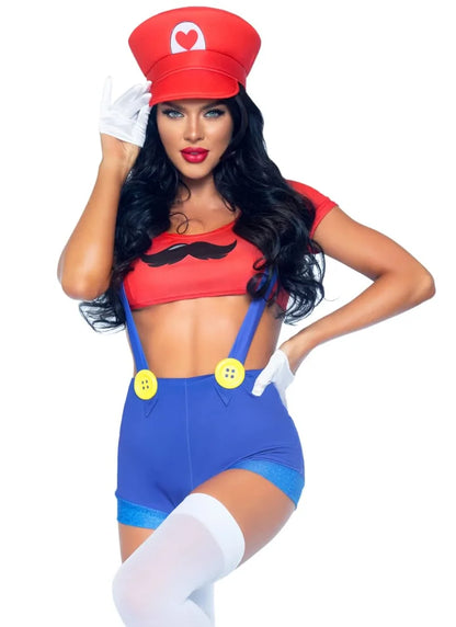 Disfraz Mario Bros Sexy Unisex 3 Piezas | Disfraz Erótico para Juegos de Rol y Cosplay – Sex Shop México