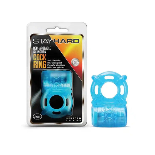 Anillo Vibrador Recargable y Reusable Blush Stay Hard | Potente Estimulación para Parejas – Sex Shop México