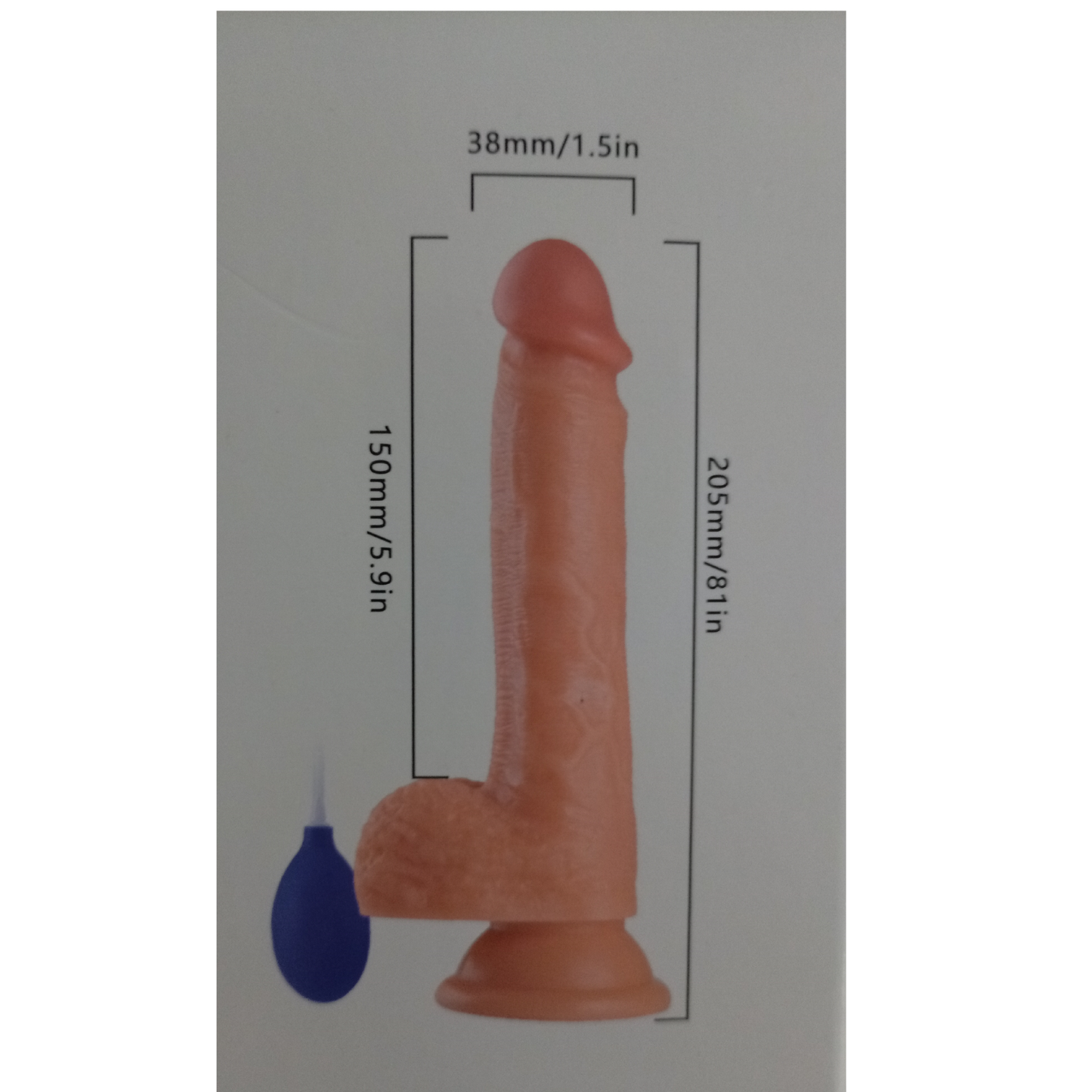 AquaPulse RealFeel 205 | Dildo Realista con Spray de Agua y Base de Succión
