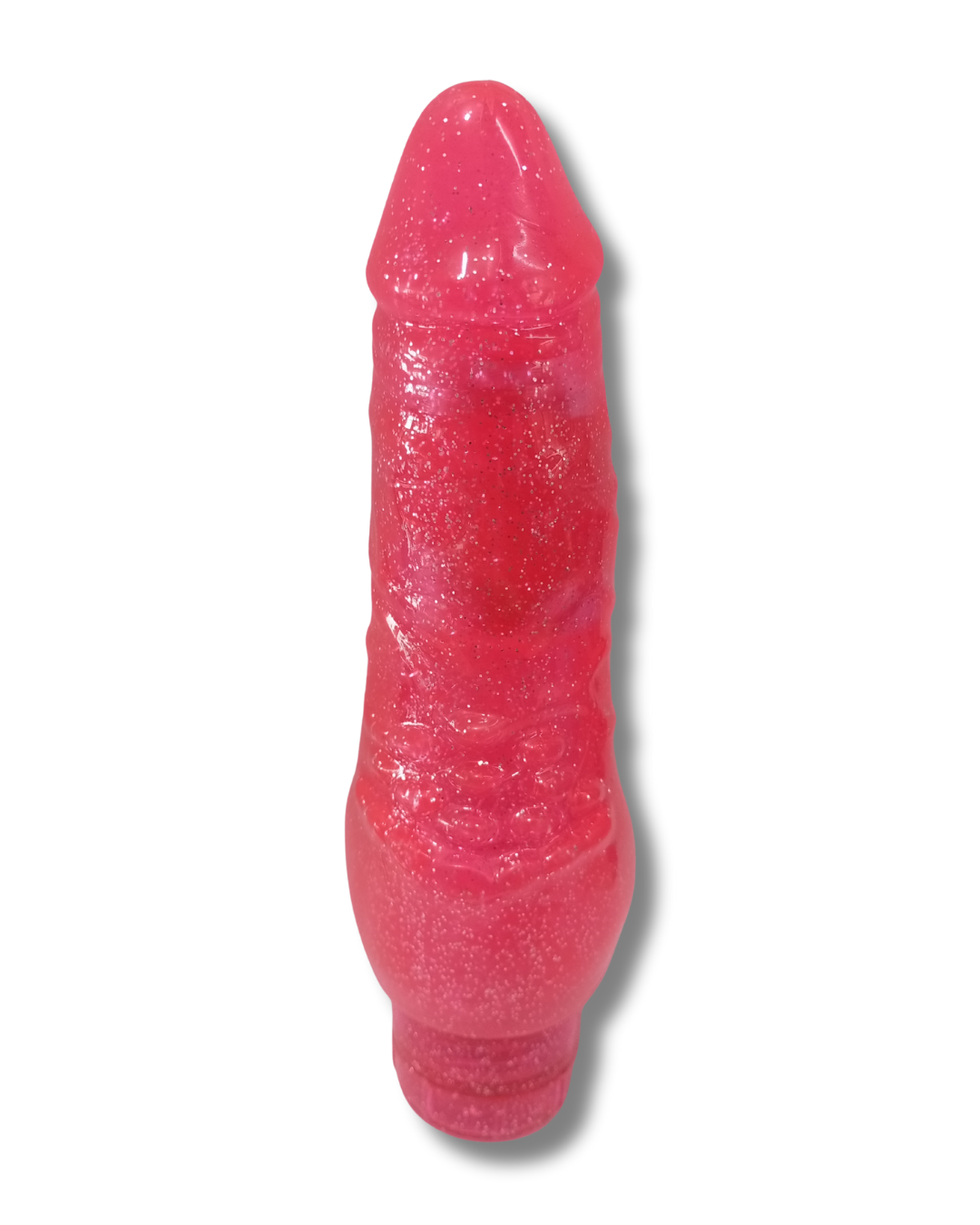 Dildo Flexible Glitter con Vibración Ajustable – Material Seguro, Waterproof y Flexible | Sexshop México