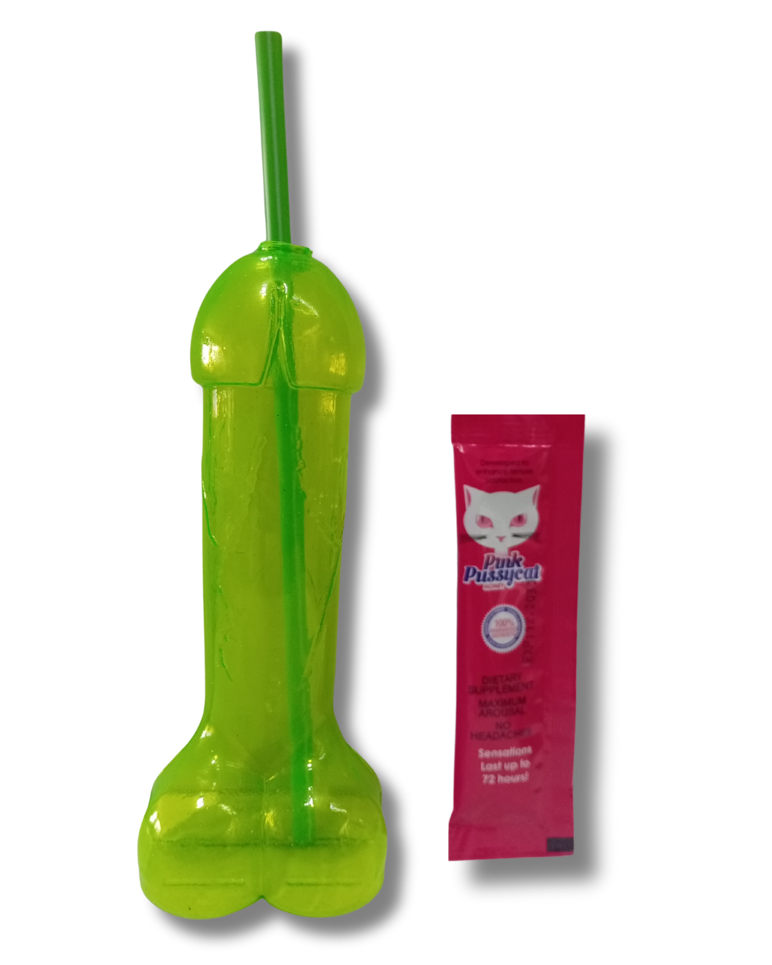 Kit Femenino Vaso Divertido con Miel Afrodisiaca | Pink Pussycat o American Royal Honey | Sexshop México