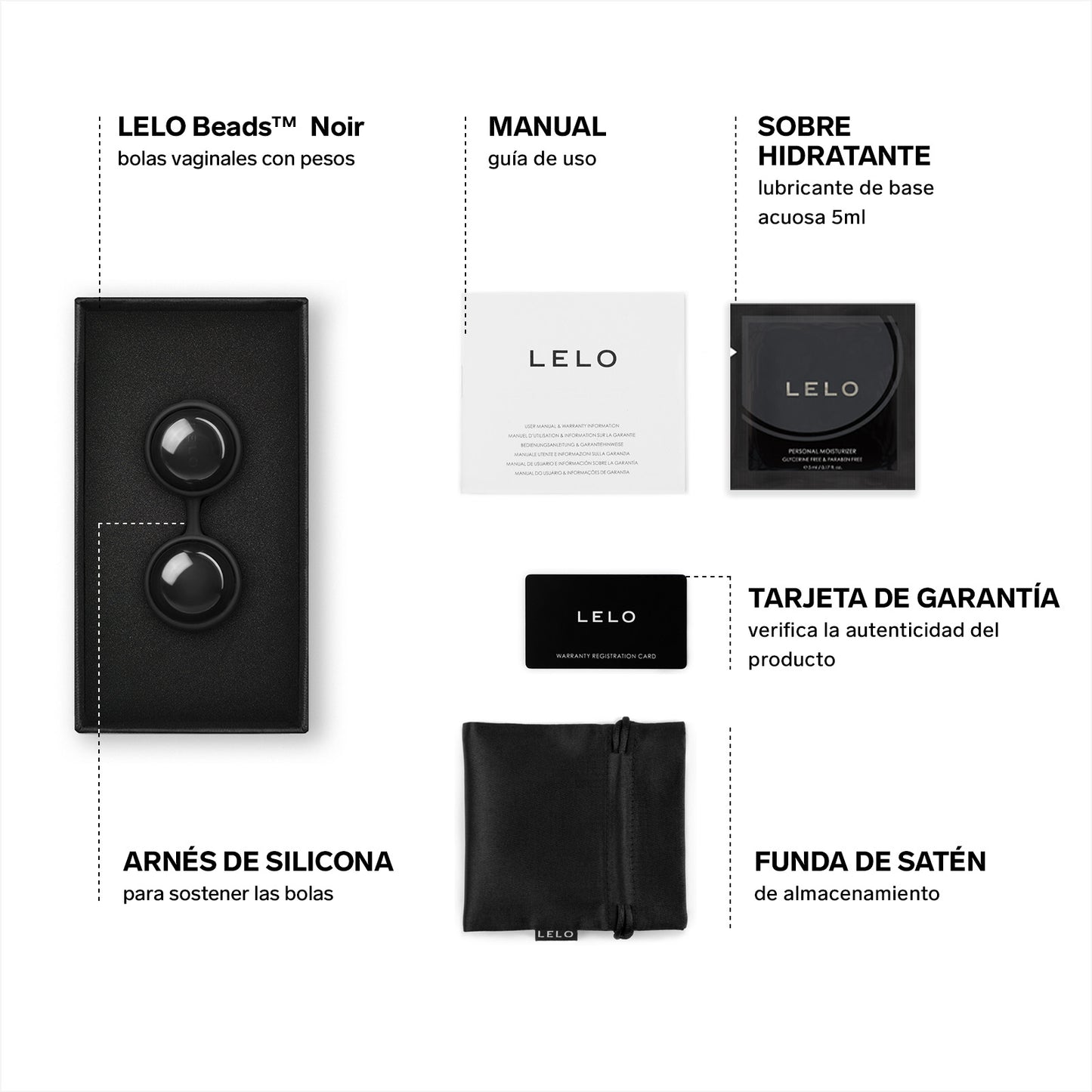 LELO Beads™ Noir bolas vaginales con pesos