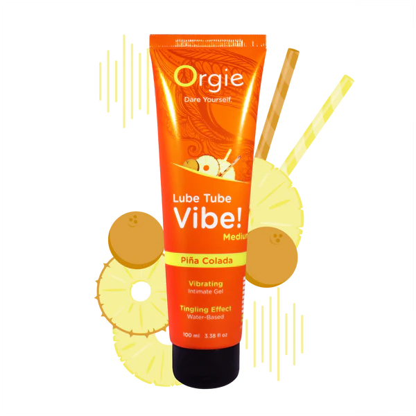 Lube Tube Vibe Piña Colada – Gel Íntimo Besable con Efecto Cosquilleante Tropical Nivel 2
