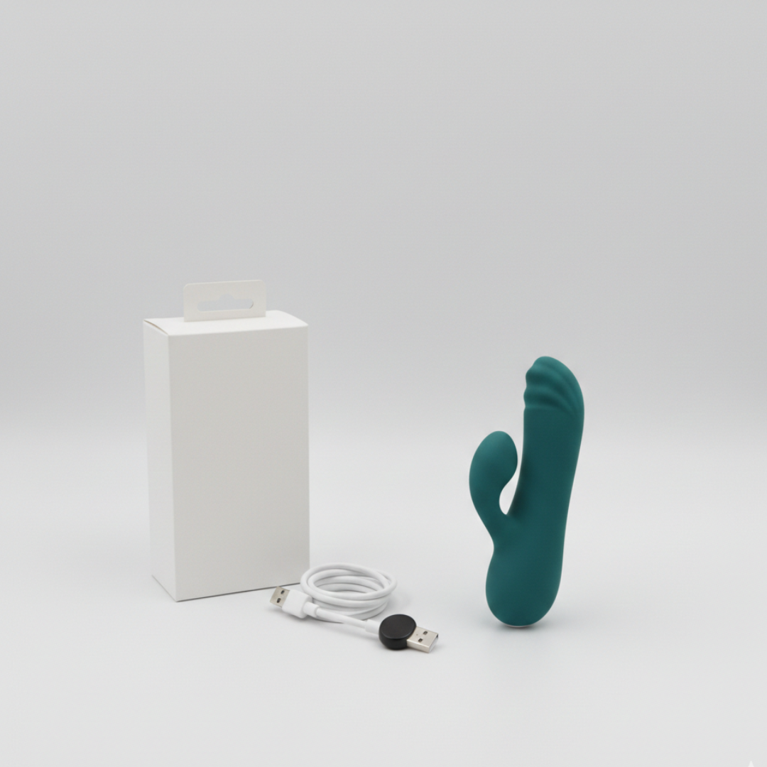 Vibrador Miklo Verde Bliss 15cm - Doble Estimulación Recargable USB