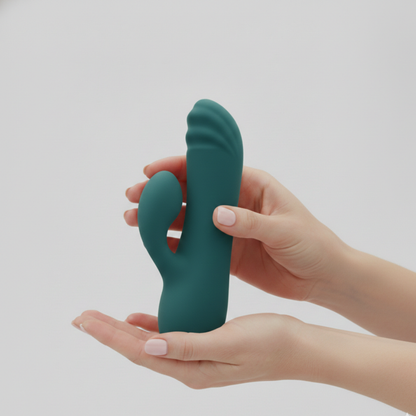 Vibrador Miklo Verde Bliss 15cm - Doble Estimulación Recargable USB