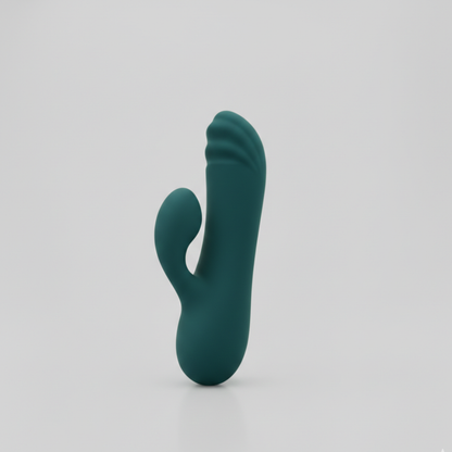 Vibrador Miklo Verde Bliss 15cm - Doble Estimulación Recargable USB