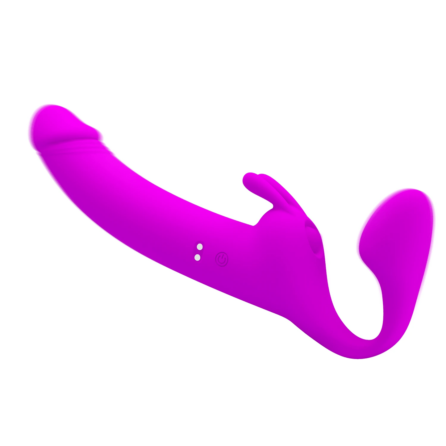 Rosa Intenso-Vibrador Doble para Mujeres