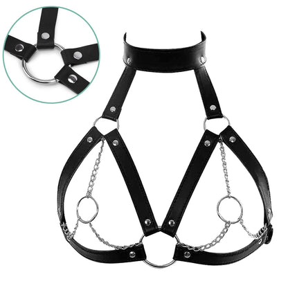 DarkLuxe Harness – Arnés de Pecho Erótico y Lencería Fetish de Alto Impacto
