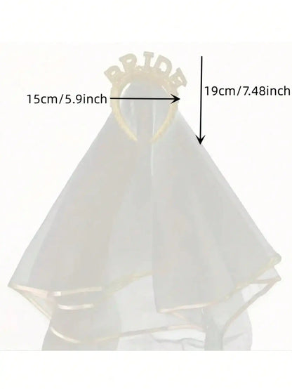 Velo Nupcial “Mrs. Pearl Dream” – Accesorio Elegante para Novia y Despedida de Soltera