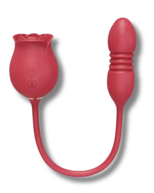 Succionador de Clítoris Rosa con Vibración y Movimiento – Silicona Médica Recargable