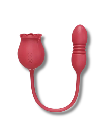 Succionador de Clítoris Rosa con Vibración y Movimiento – Silicona Médica Recargable