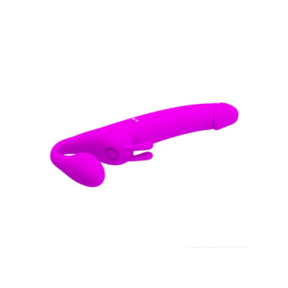Rosa Intenso-Vibrador Doble para Mujeres